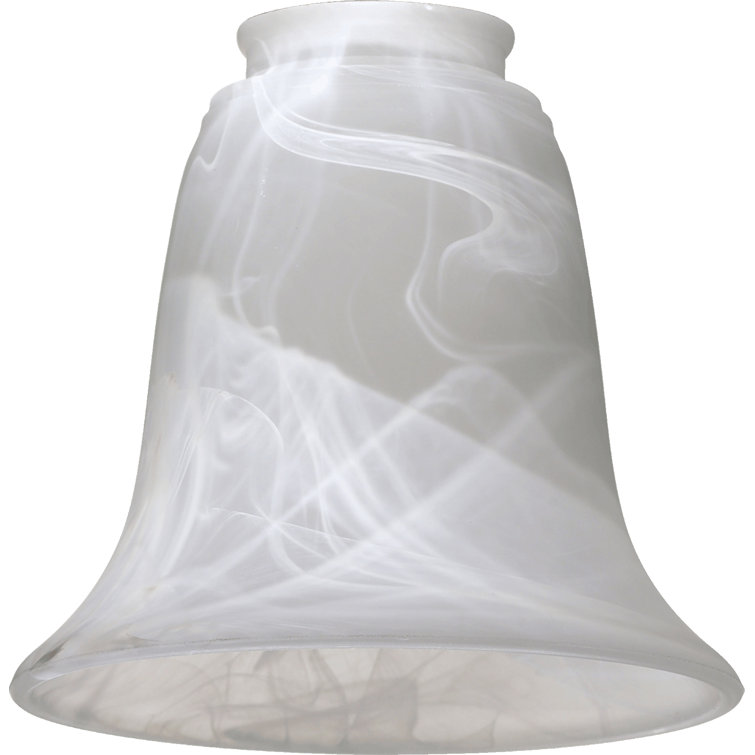 Charlton Home® 5.25'' H Glass Bell Lamp Shade ( Screw On ) in Gray